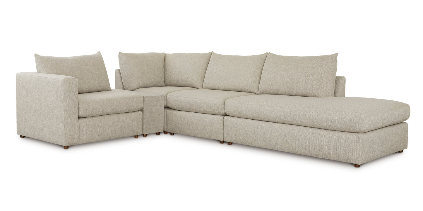 Beckham Bumper Modular Sectional with Console Bassett