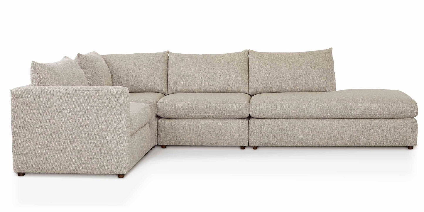 Beckham Bumper Modular Sectional with Console Bassett