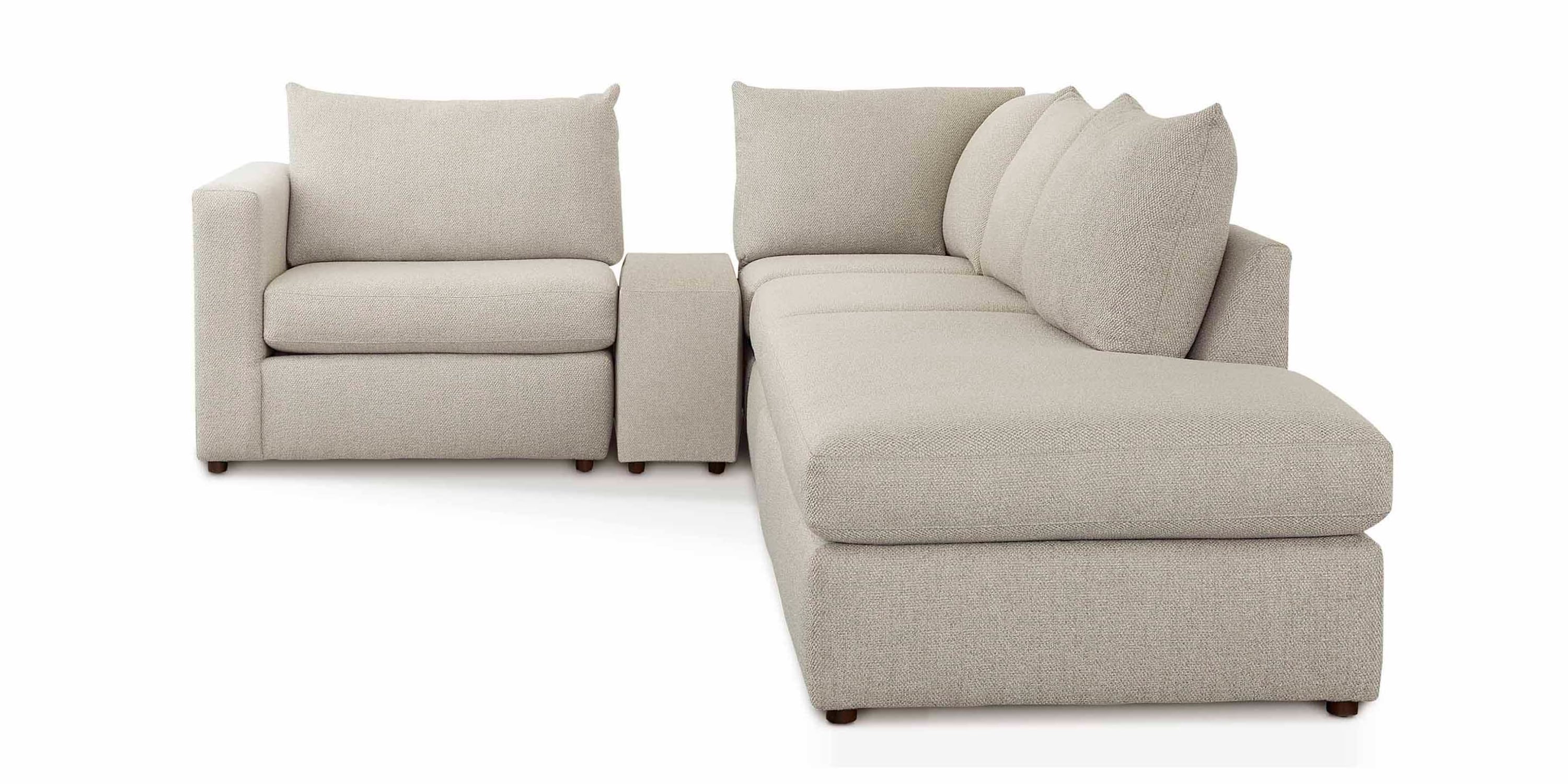 Beckham Bumper Modular Sectional with Console Bassett
