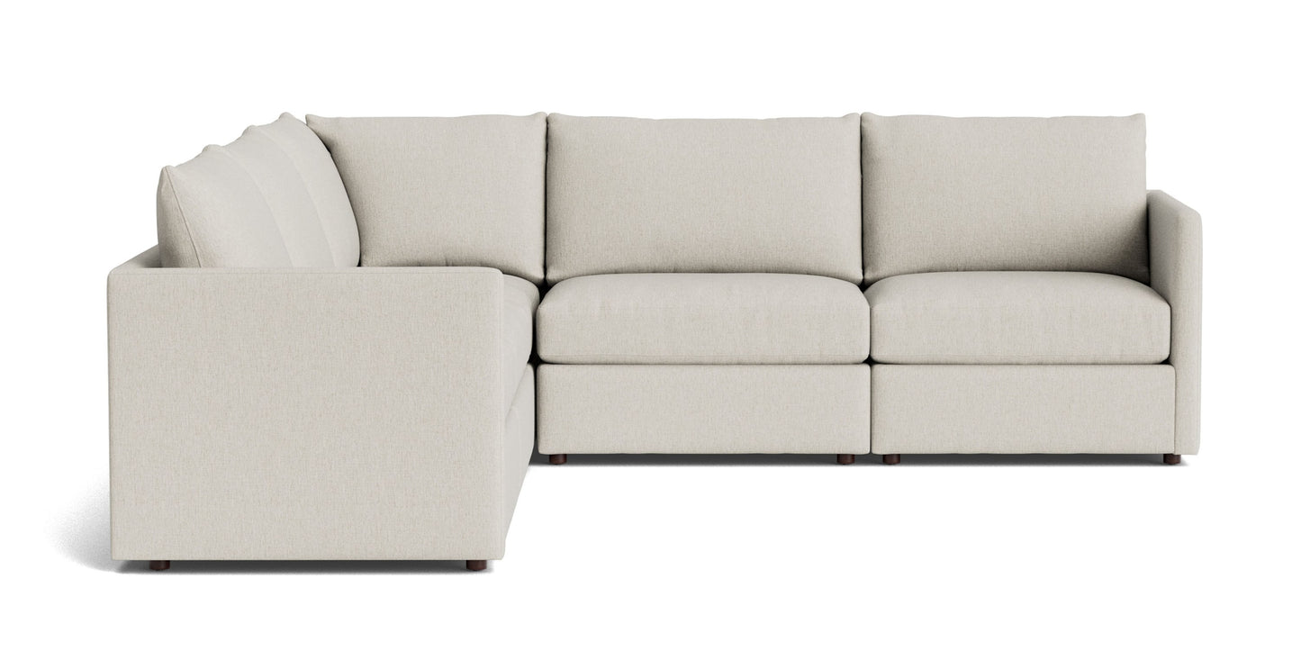 Beckham Thin Track Arm Modular L-Shaped Sectional Bassett