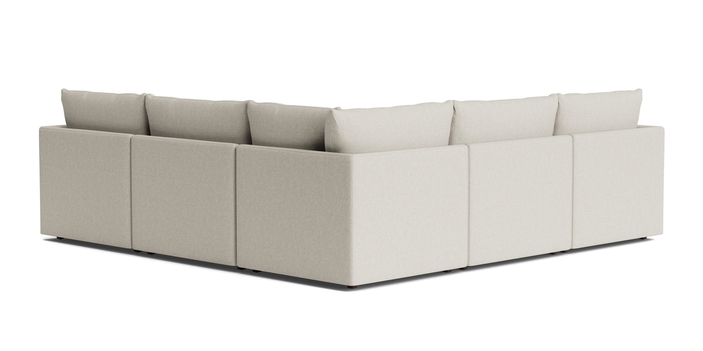 Beckham Thin Track Arm Modular L-Shaped Sectional Bassett