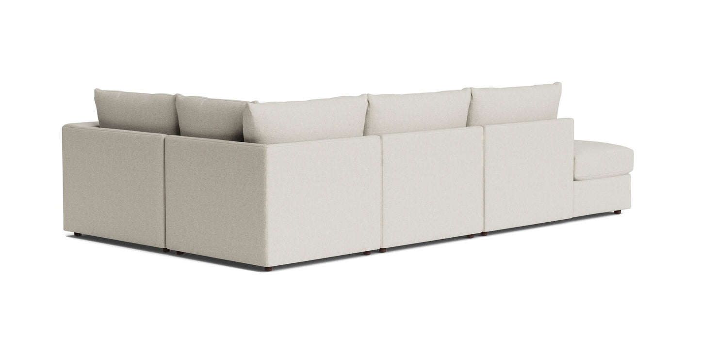 Beckham Bumper Modular L-Shaped Sectional Bassett