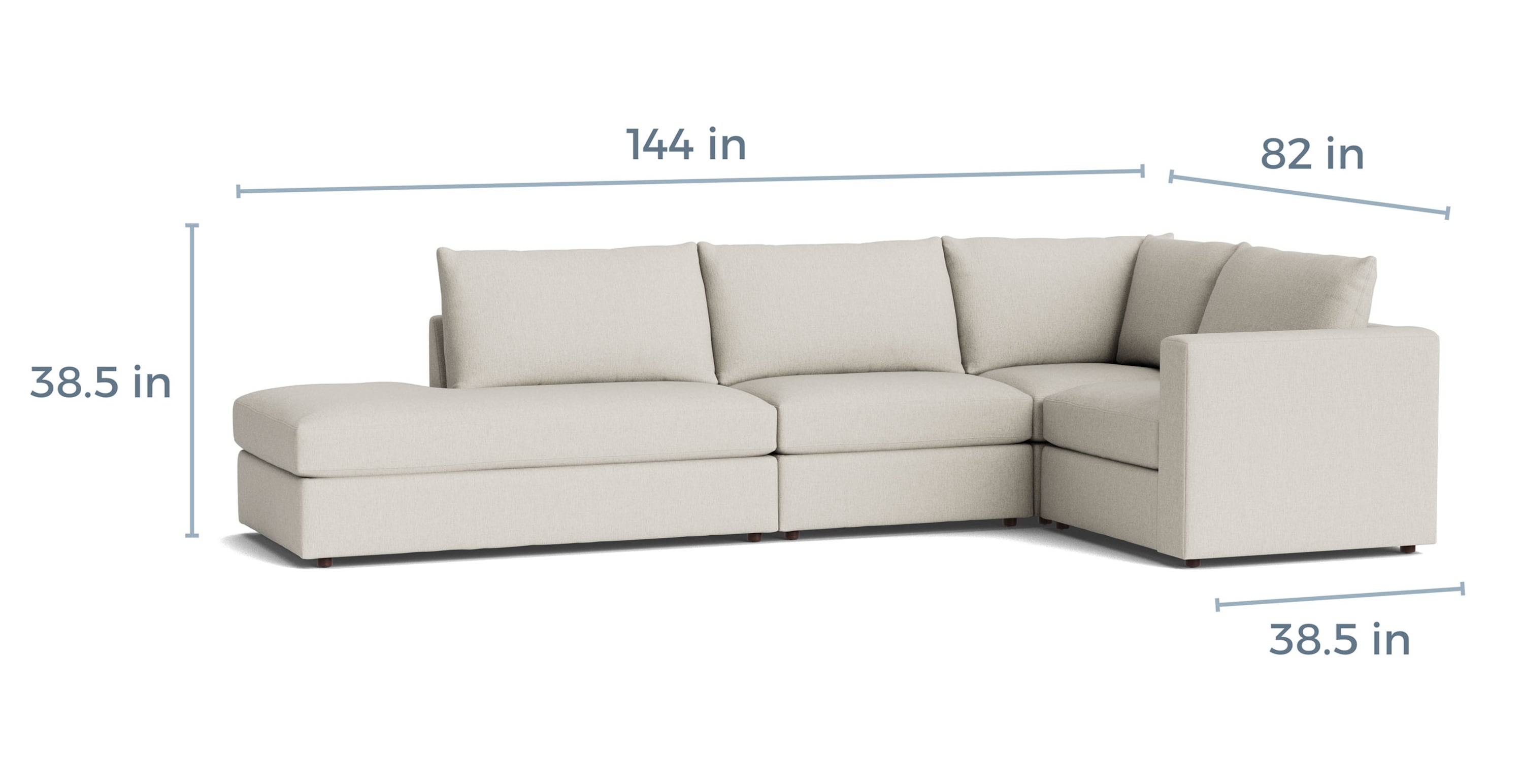 Beckham Bumper Modular L-Shaped Sectional Bassett