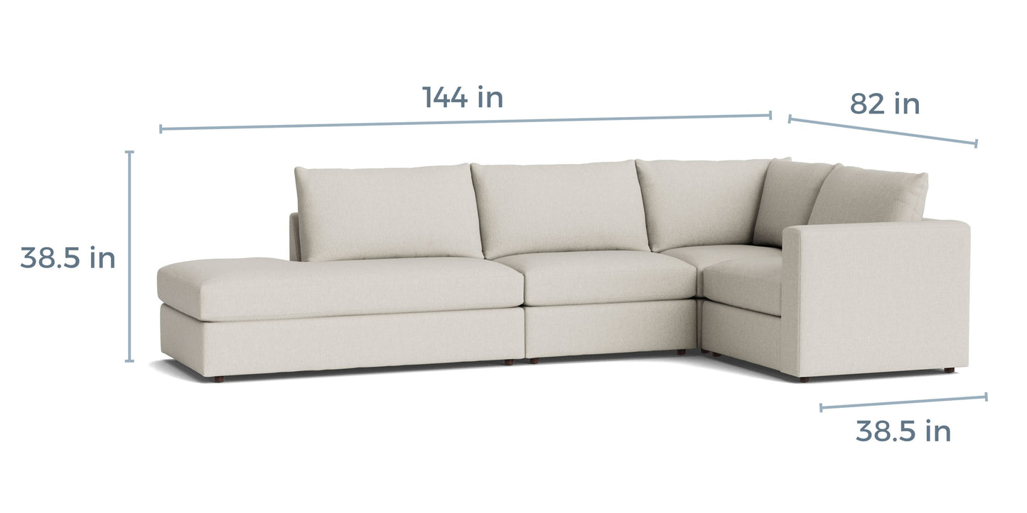 Beckham Bumper Modular L-Shaped Sectional Bassett