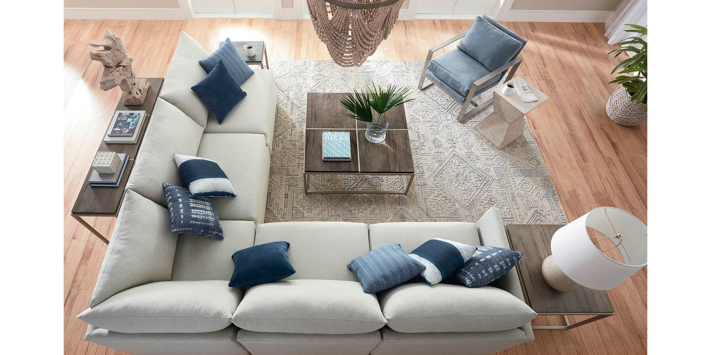 Beckham Thin Track Arm Modular L-Shaped Sectional Bassett