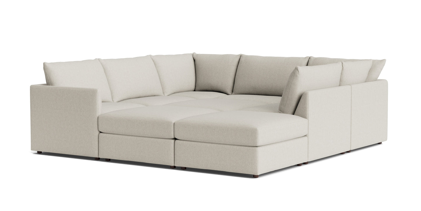 Beckham Thin Track Arm Modular Pit Sectional