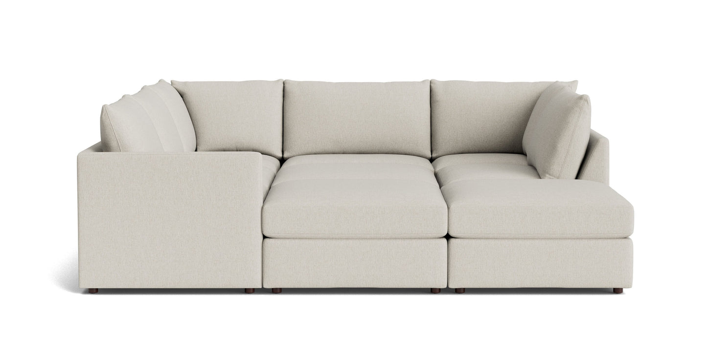 Beckham Thin Track Arm Modular Pit Sectional
