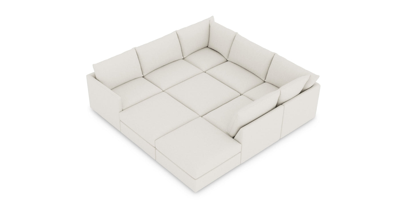 Beckham Thin Track Arm Modular Pit Sectional