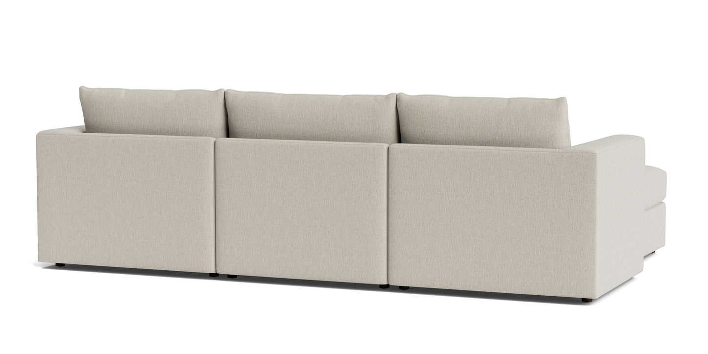 Beckham Track Arm Modular Sofa with Ottoman Bassett