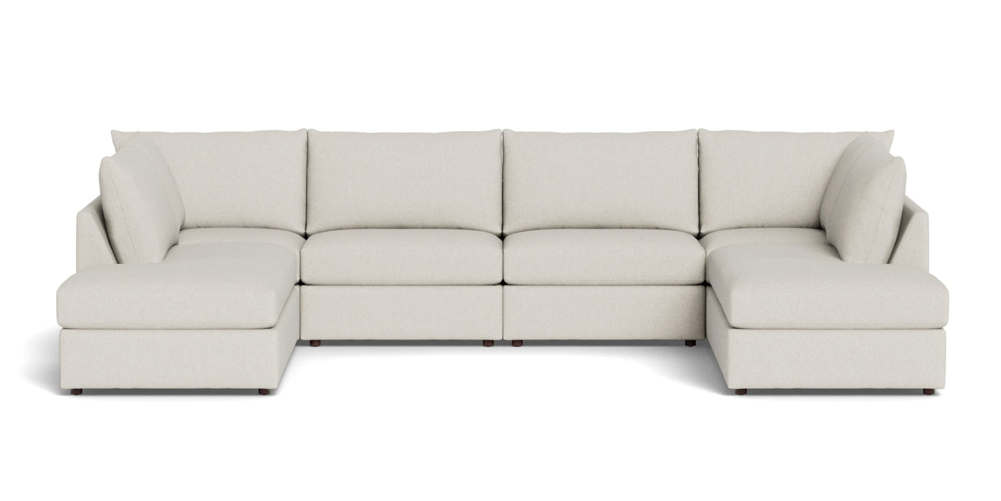 Beckham Bumper Modular U-Shaped Sectional Bassett