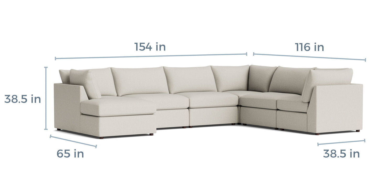 Beckham Modular U-Shaped Sectional Bassett