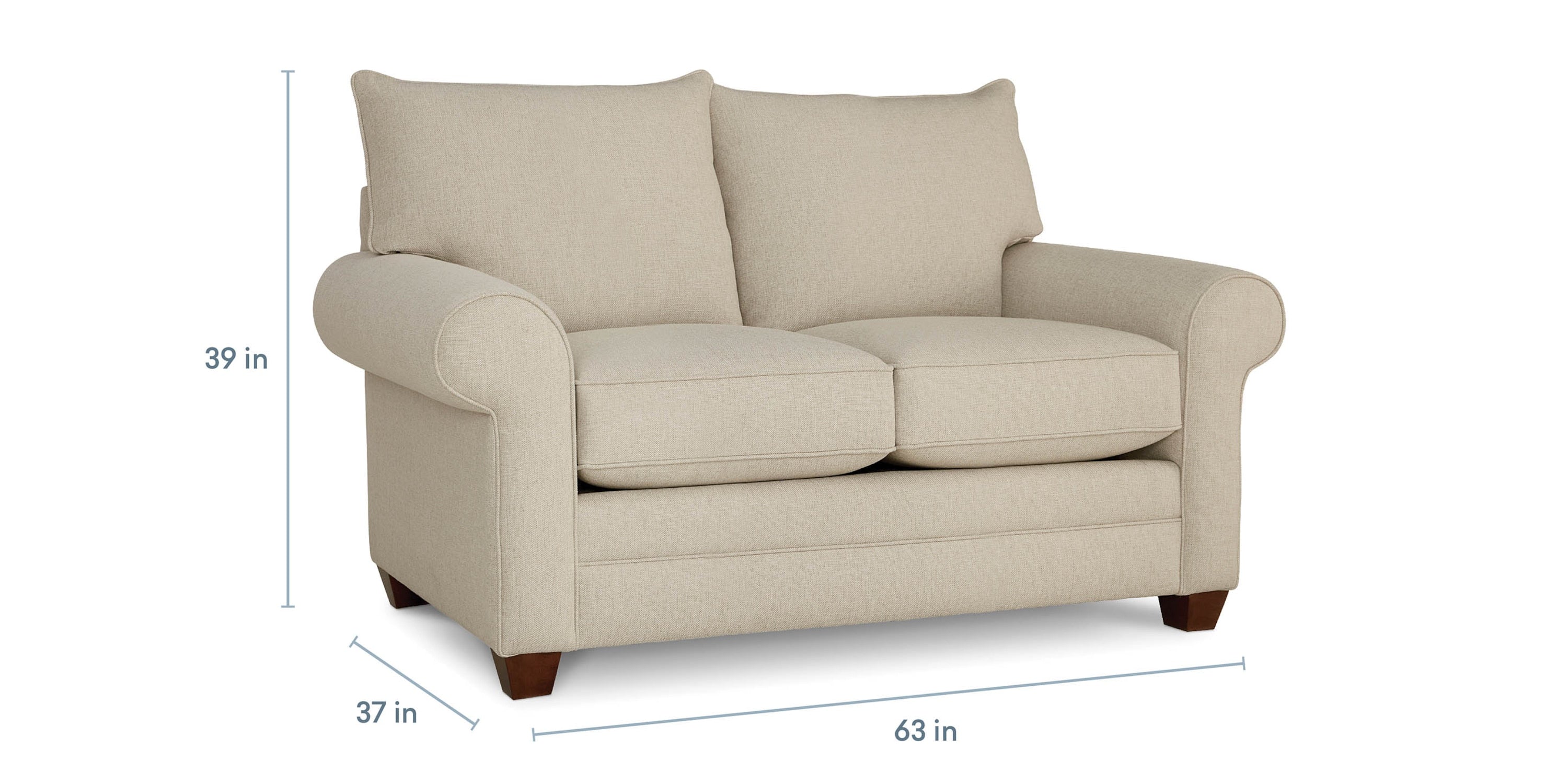 Alexander Roll Arm Loveseat Bassett