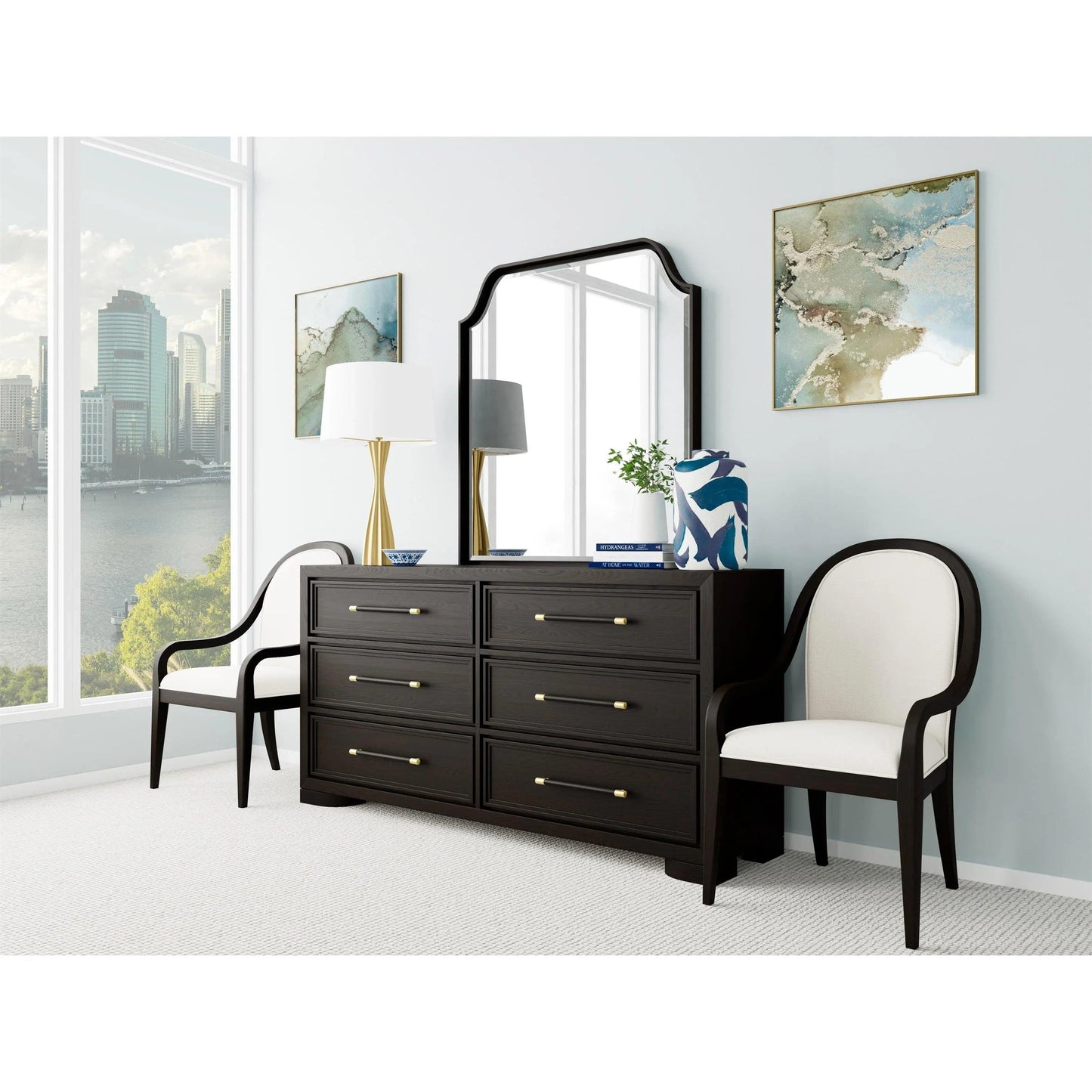 Riverside Lydia Curved Uph Arm Chr 2in Riverside Furniture Dining