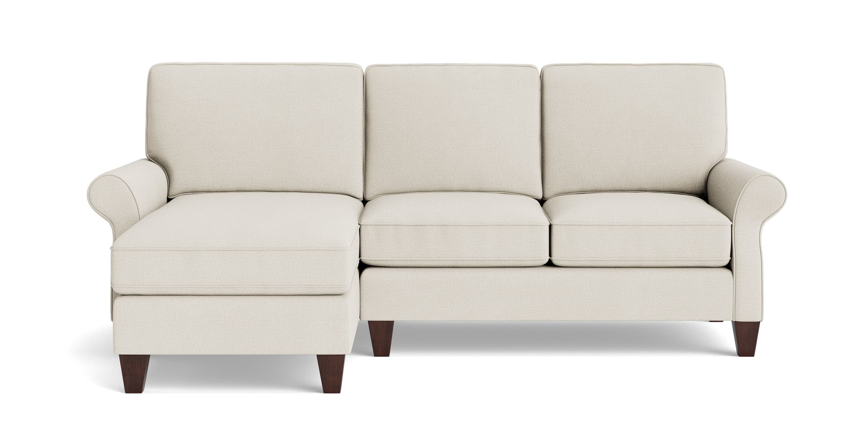Bassett Davenport Chaise — Left or Right Facing, Your Fabric Bassett Sofa