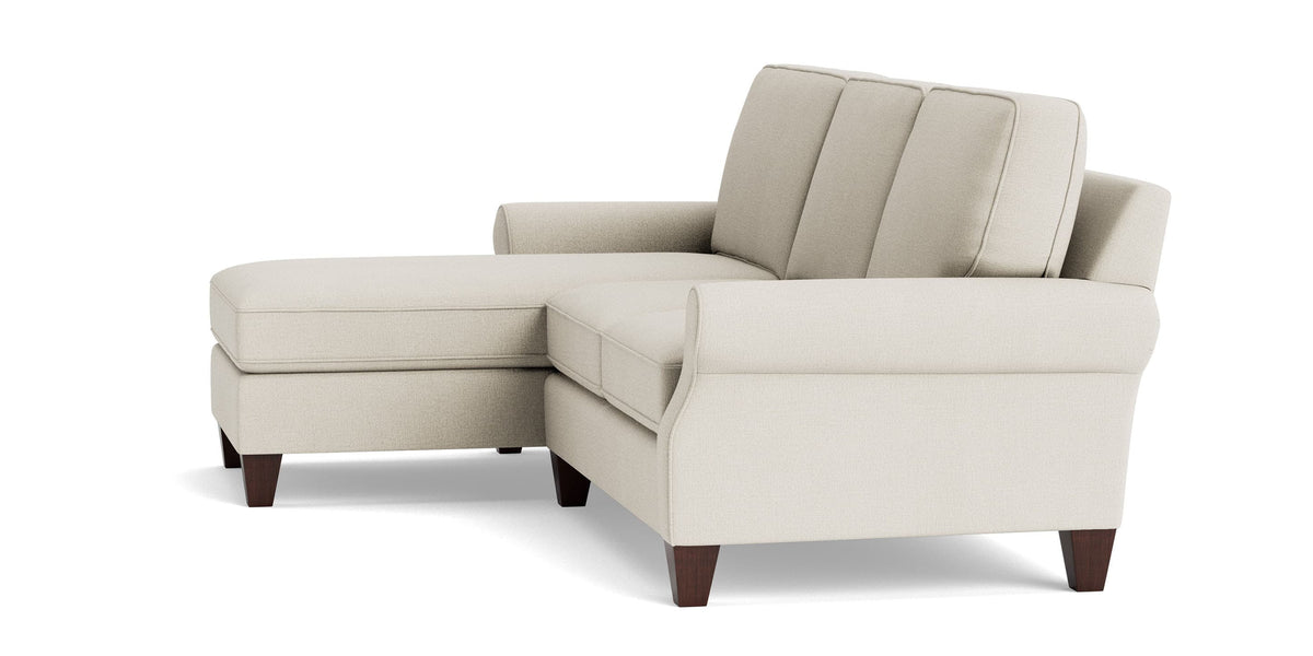 Bassett Davenport Chaise — Left or Right Facing, Your Fabric Bassett Sofa