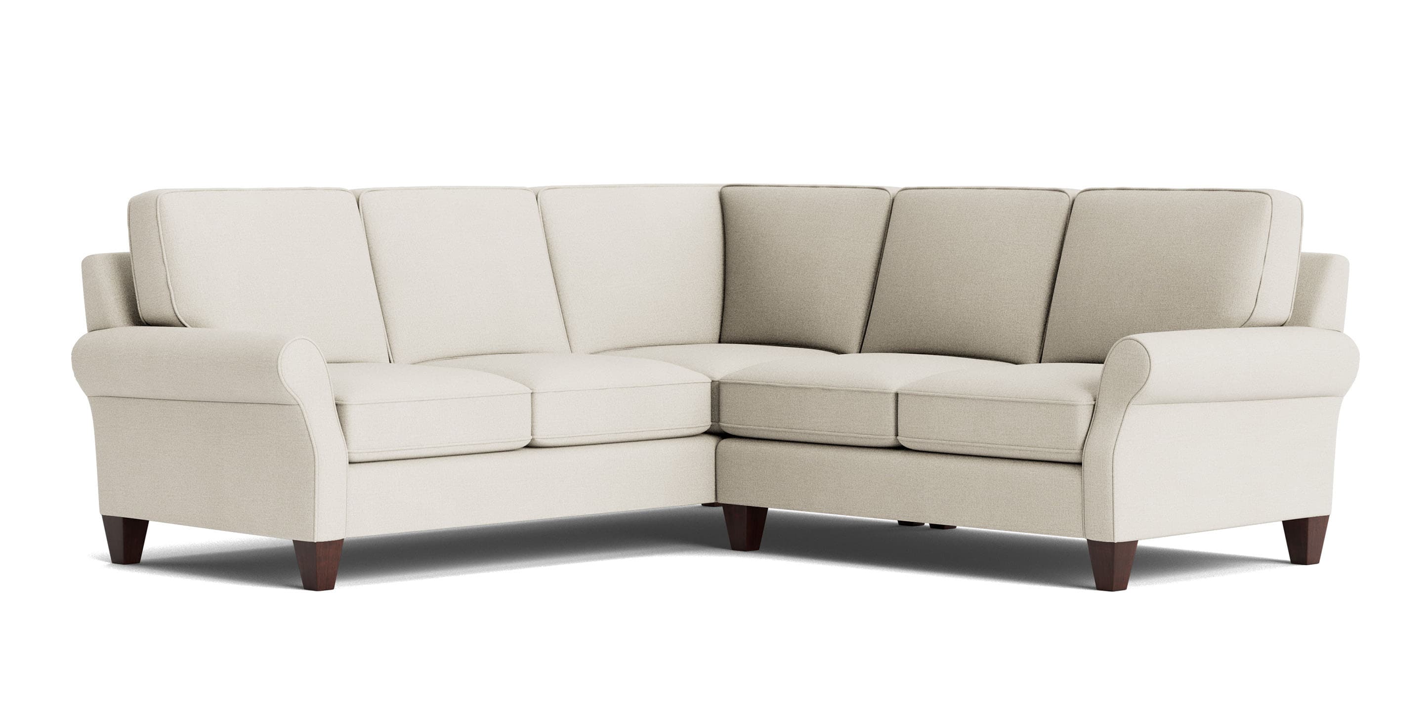 Bassett Davenport Chaise — Left or Right Facing, Your Fabric Bassett Sofa