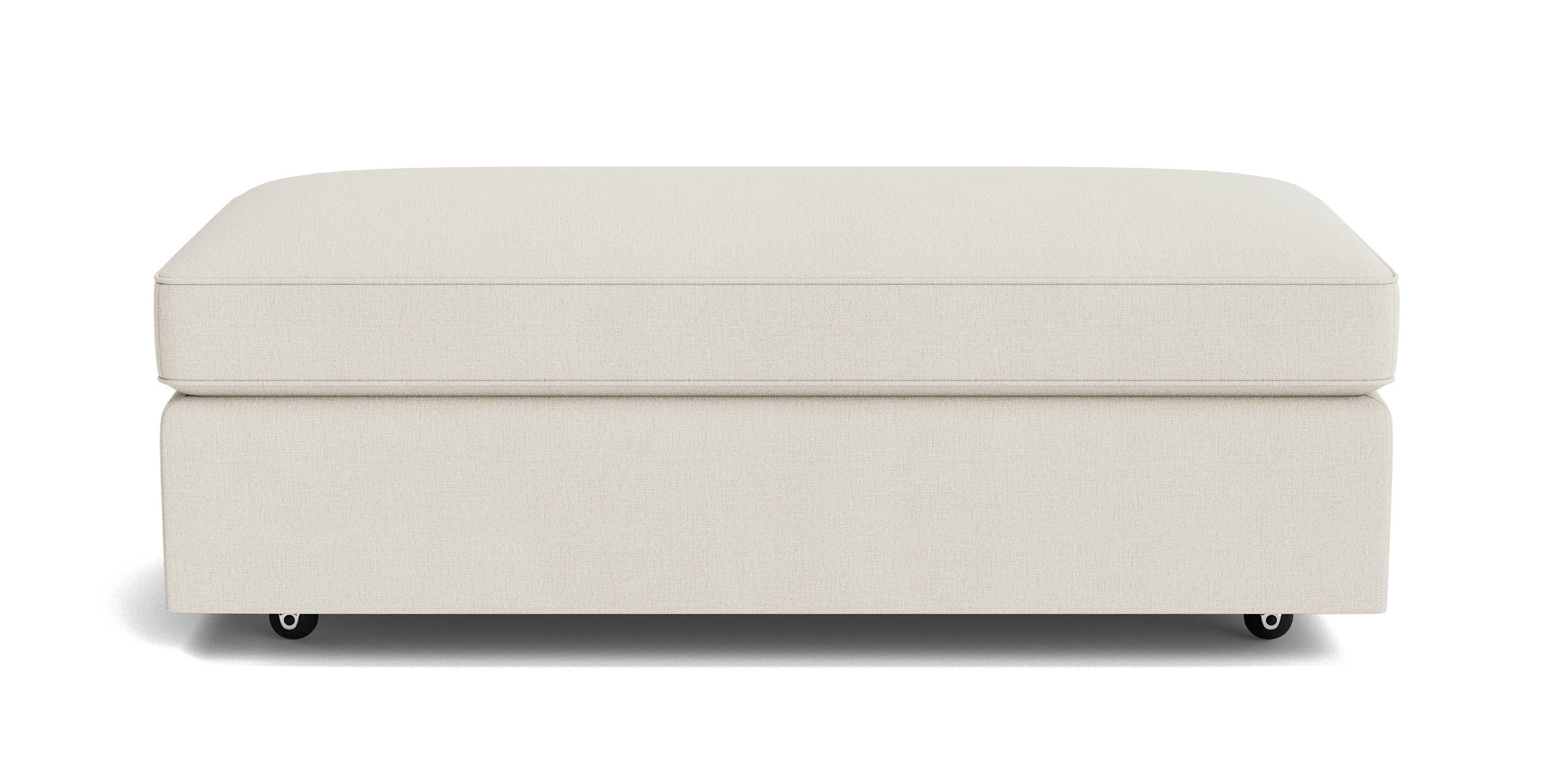 Bassett Davenport Storage Ottoman — Custom Fabric, Hidden Storage Bassett Sofa
