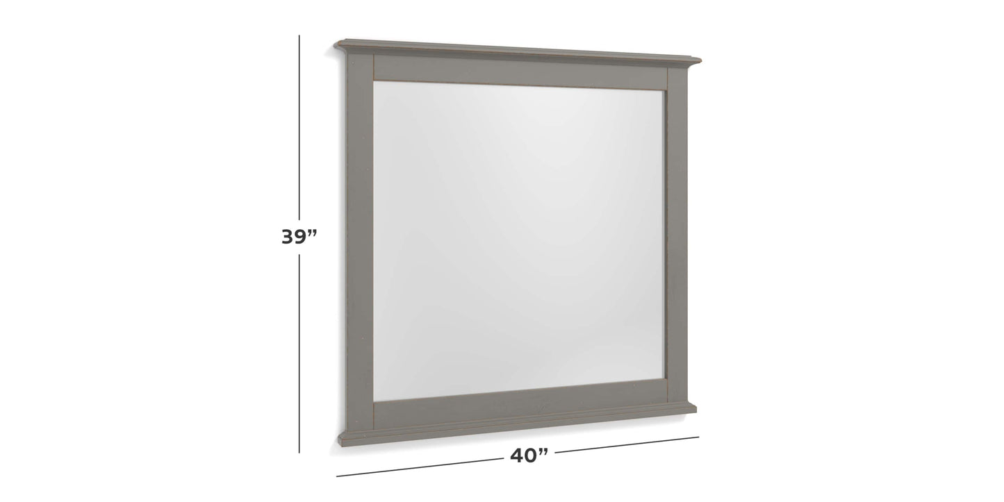 Shoreline Ocean Grey Mirror Bassett