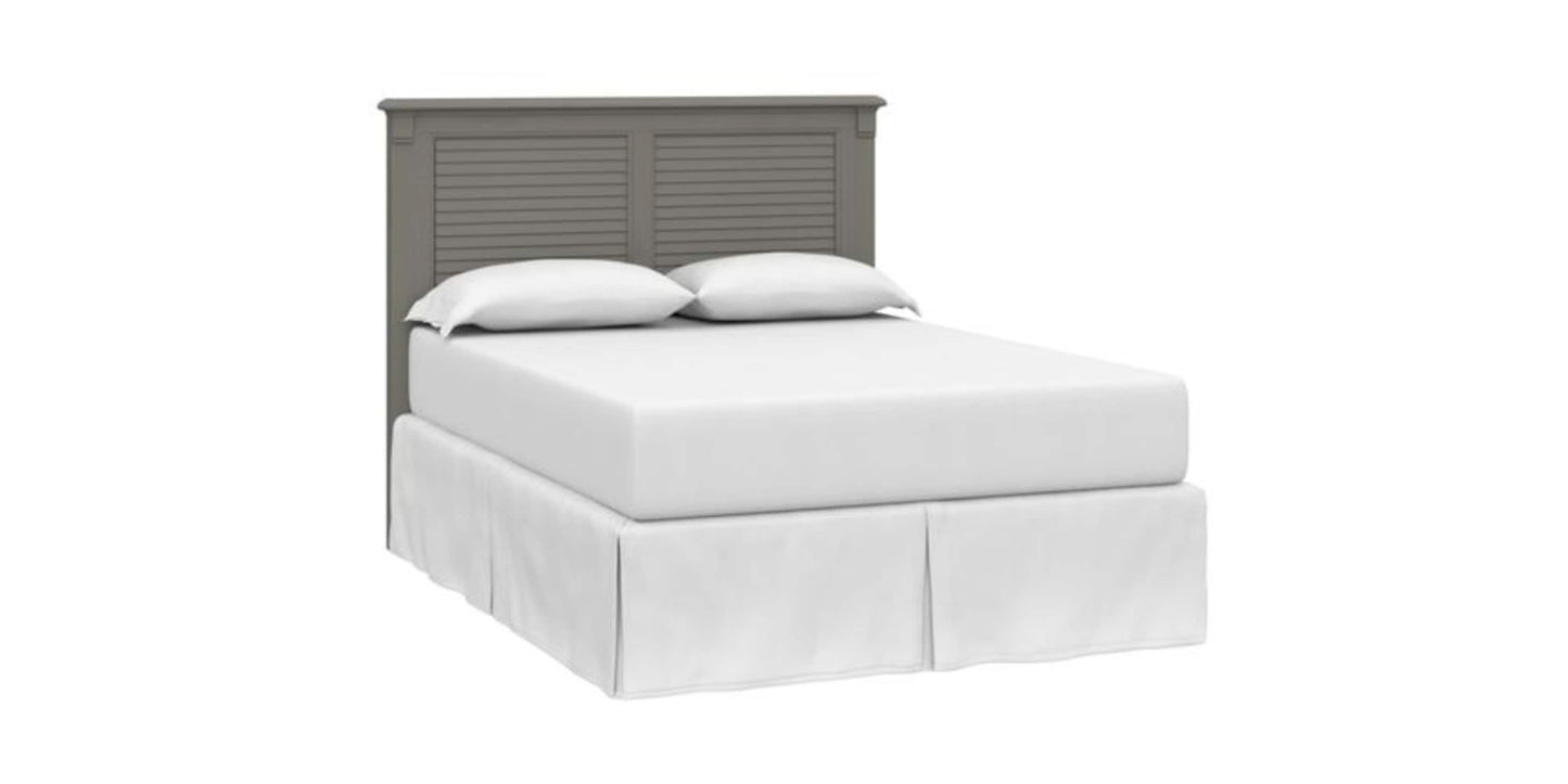 Shoreline Ocean Grey Louvered Headboard Bassett Bedroom Furniture