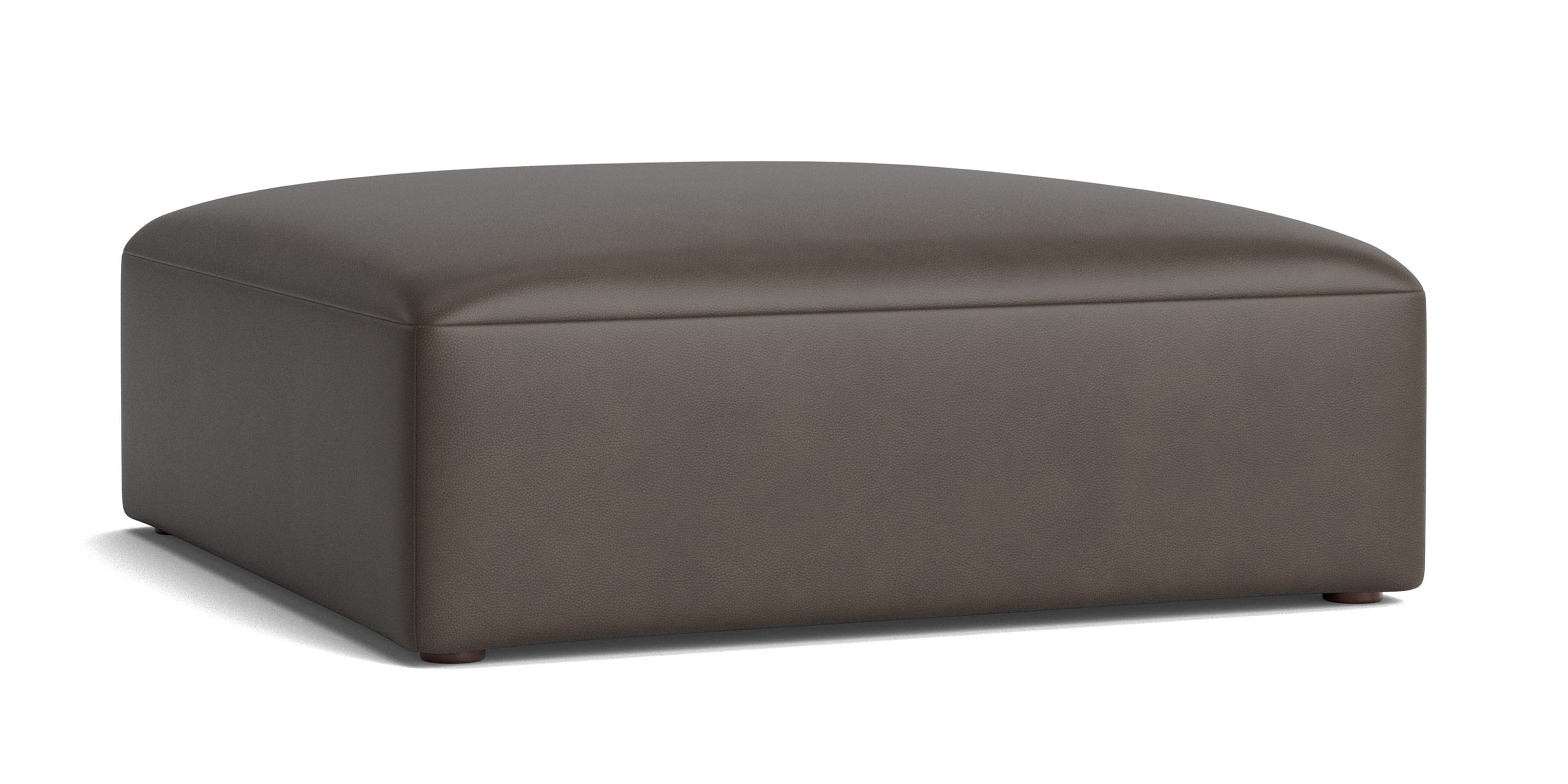 Clyde Leather Ottoman Bassett