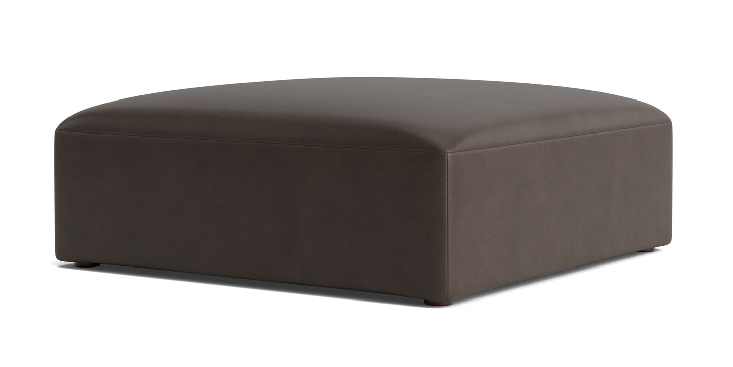 Clyde Leather Ottoman Bassett