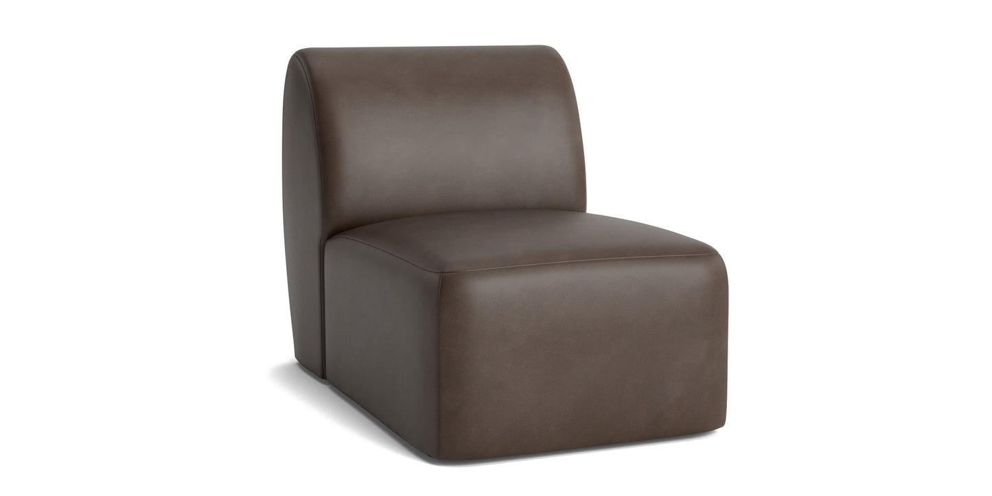 Clyde Leather Accent Chair Bassett
