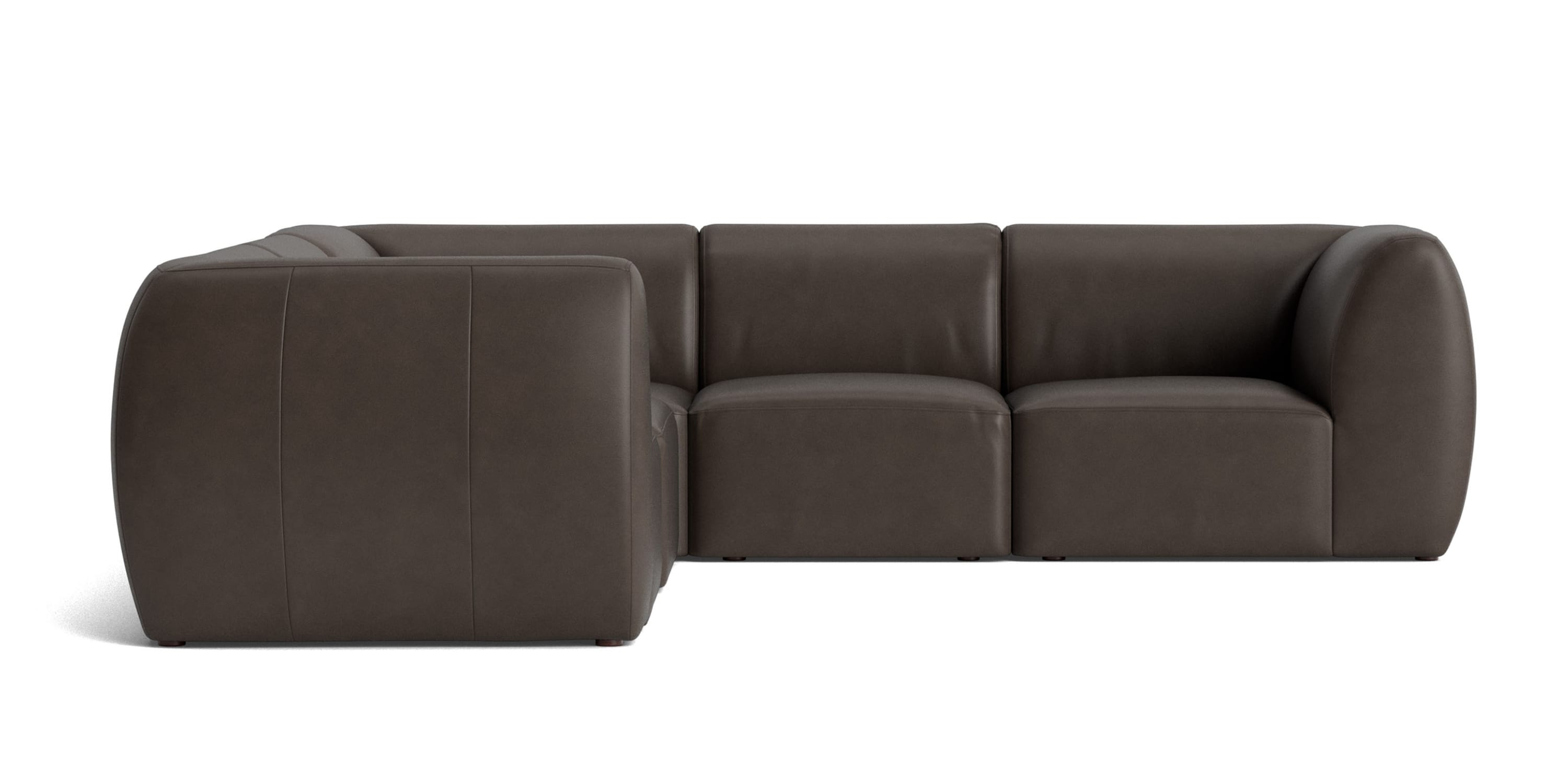 Clyde Leather Modular L-Shaped Sectional Bassett