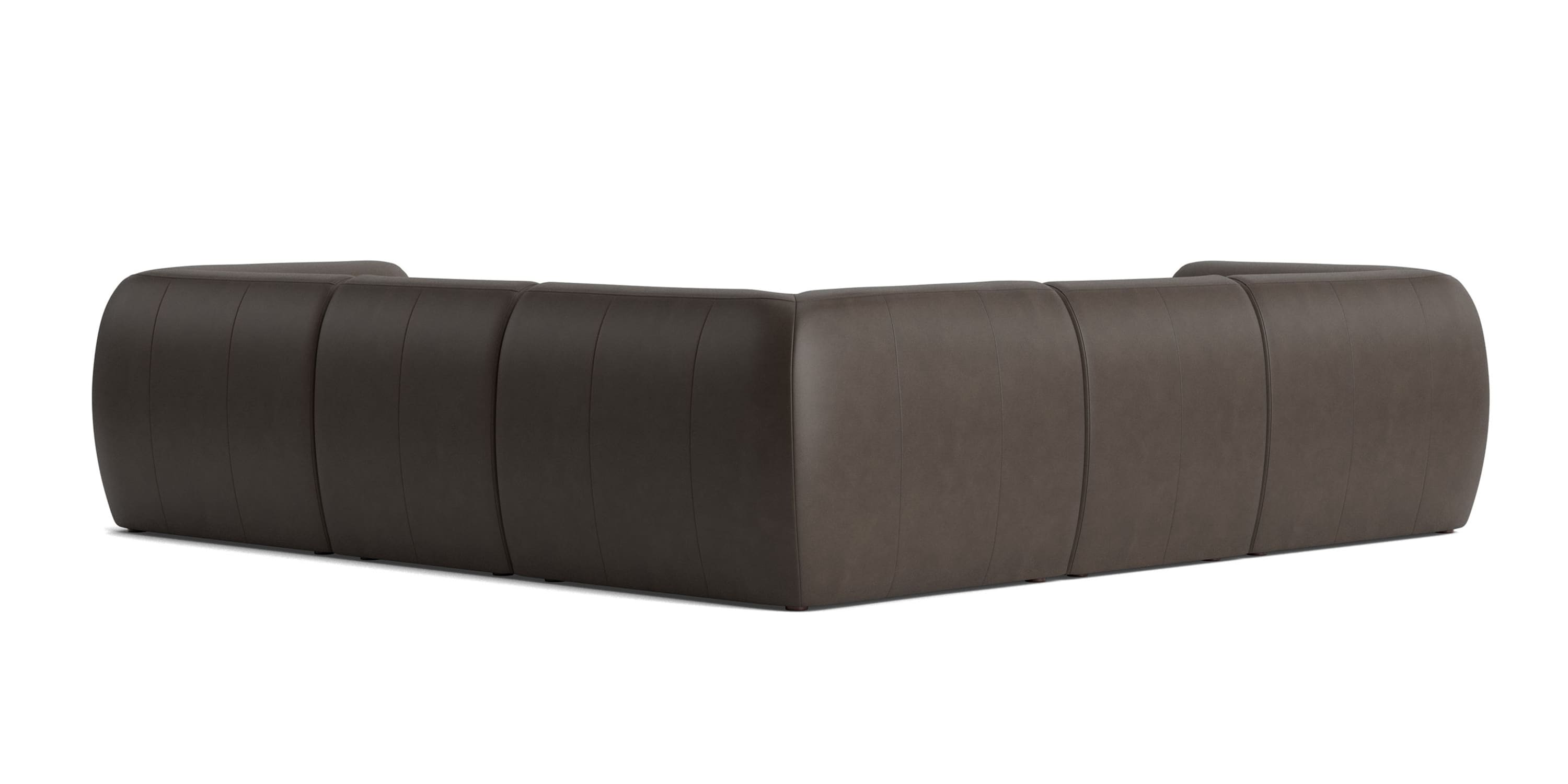 Clyde Leather Modular L-Shaped Sectional Bassett