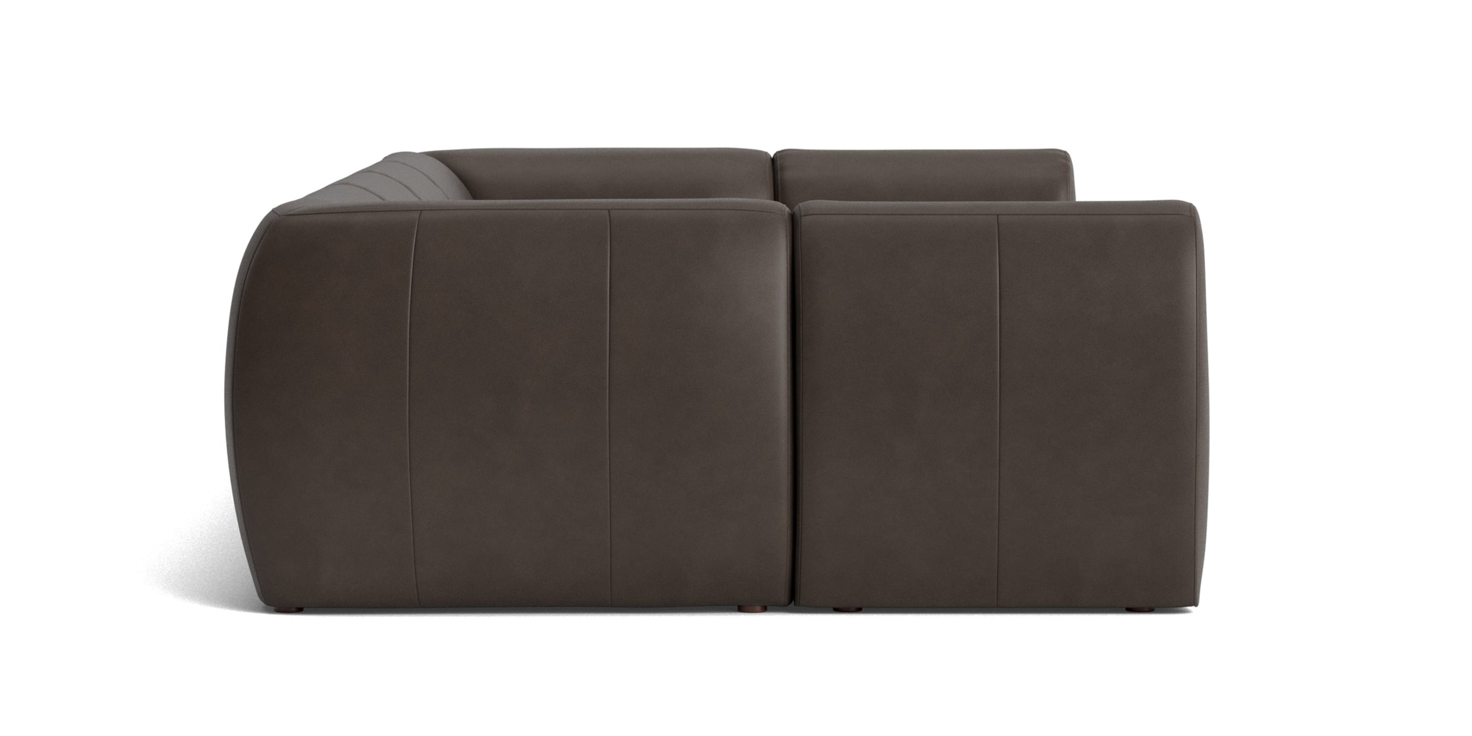 Clyde Leather Modular U-Shaped Sectional Bassett