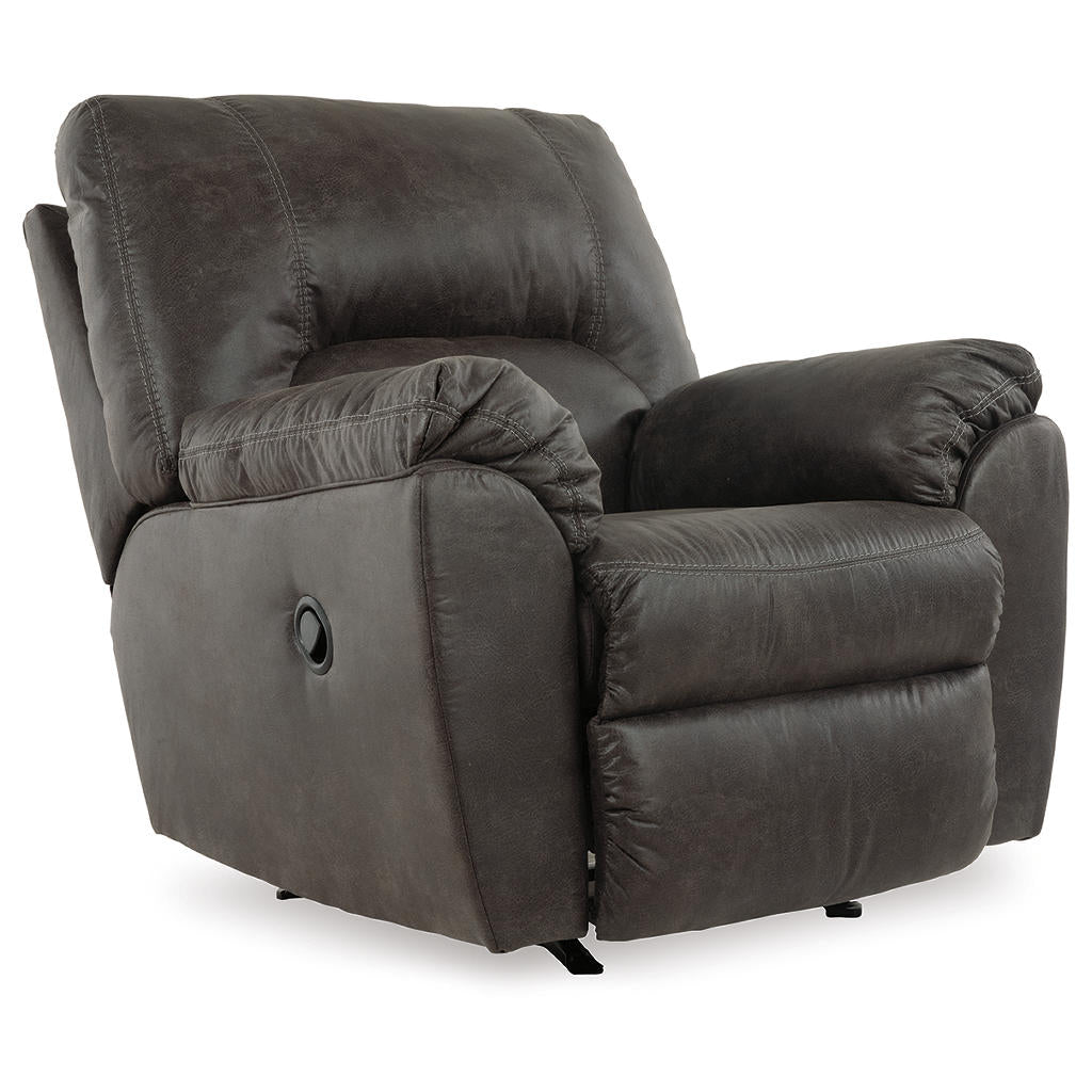 Tambo Recliner — Pewter Faux Leather Signature Design by Ashley® Living Room