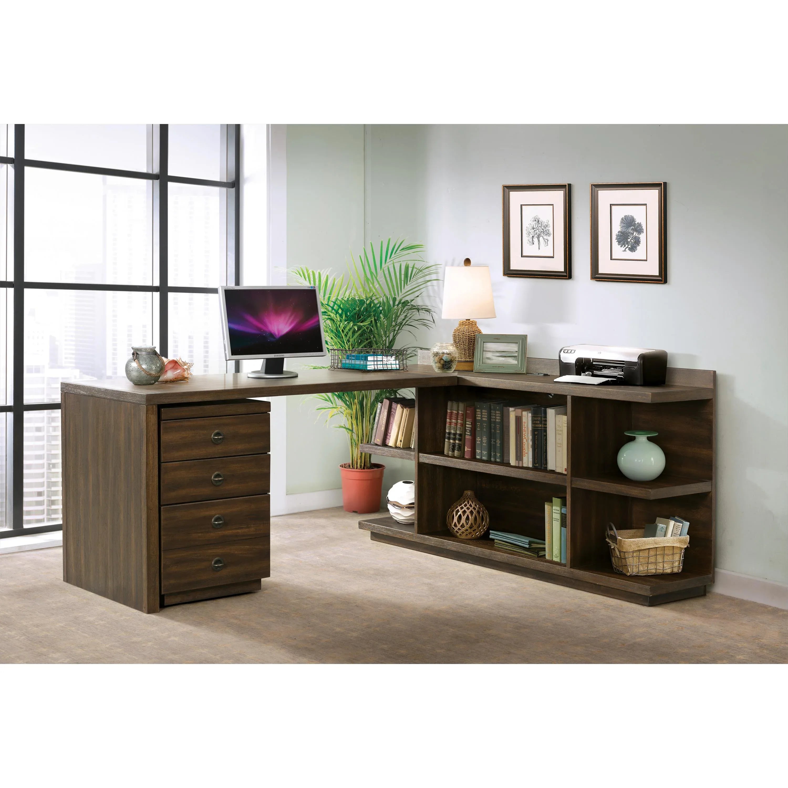 Perspectives Peninsula Bookcase Riverside Furniture Desks