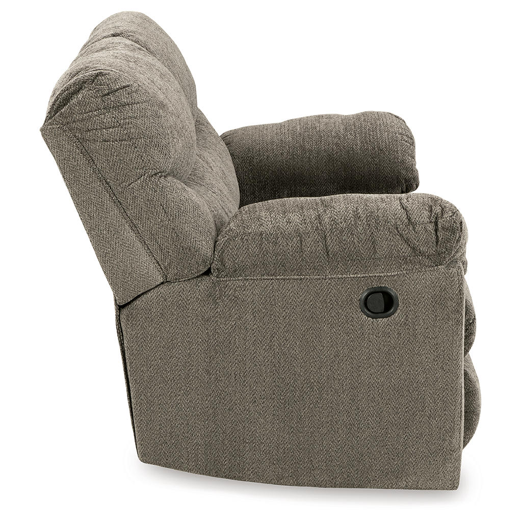 Alphons Reclining Loveseat — Two Pull-Tab Seats in Putty Signature Design by Ashley® Living Room