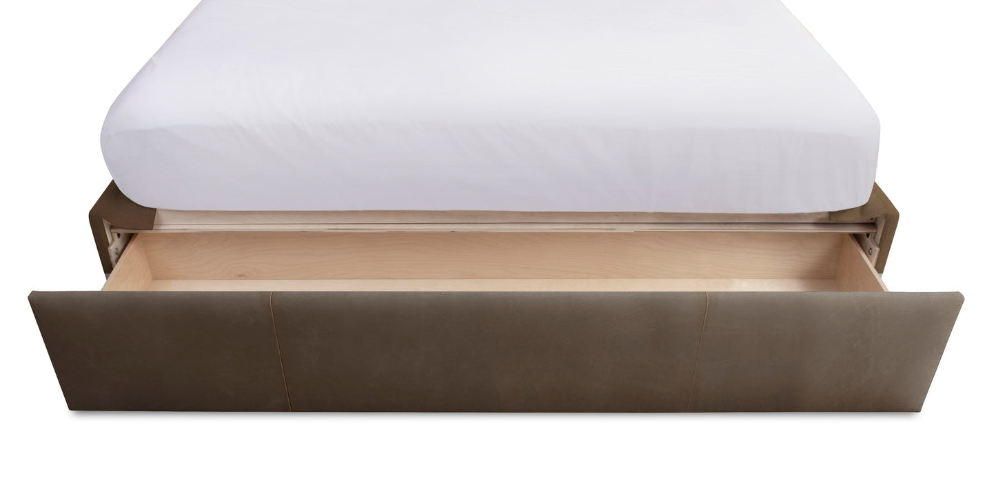 Paris Leather Upholstered Storage Bed Bassett Bedroom Furniture