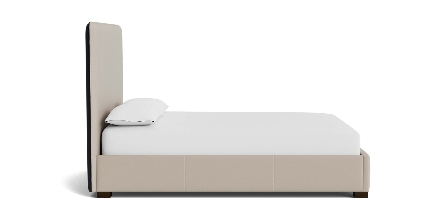 Madison Leather Upholstered Platform Bed Bassett Bedroom Furniture