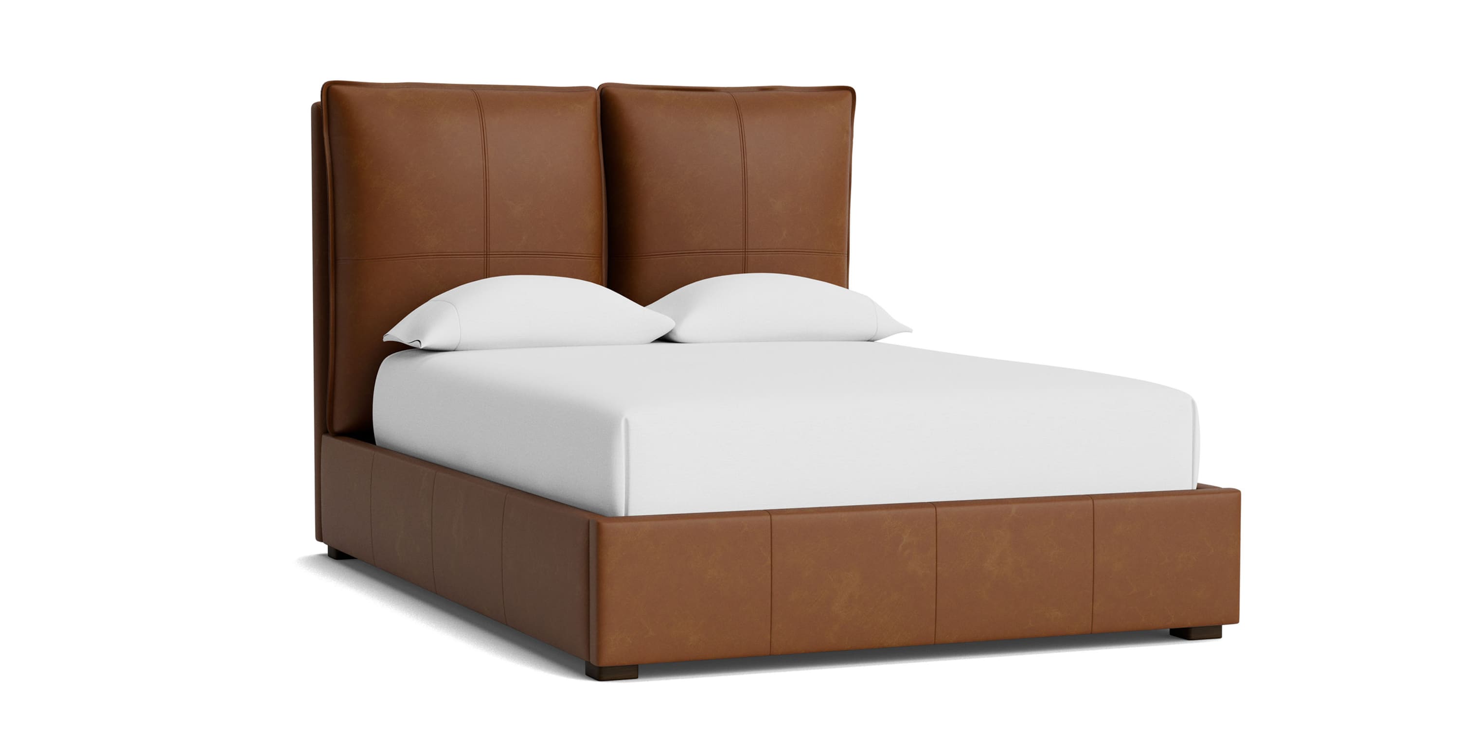 Greer Leather Upholstered Bed Bassett Bedroom Furniture