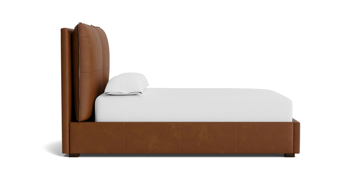 Greer Leather Upholstered Bed Bassett Bedroom Furniture