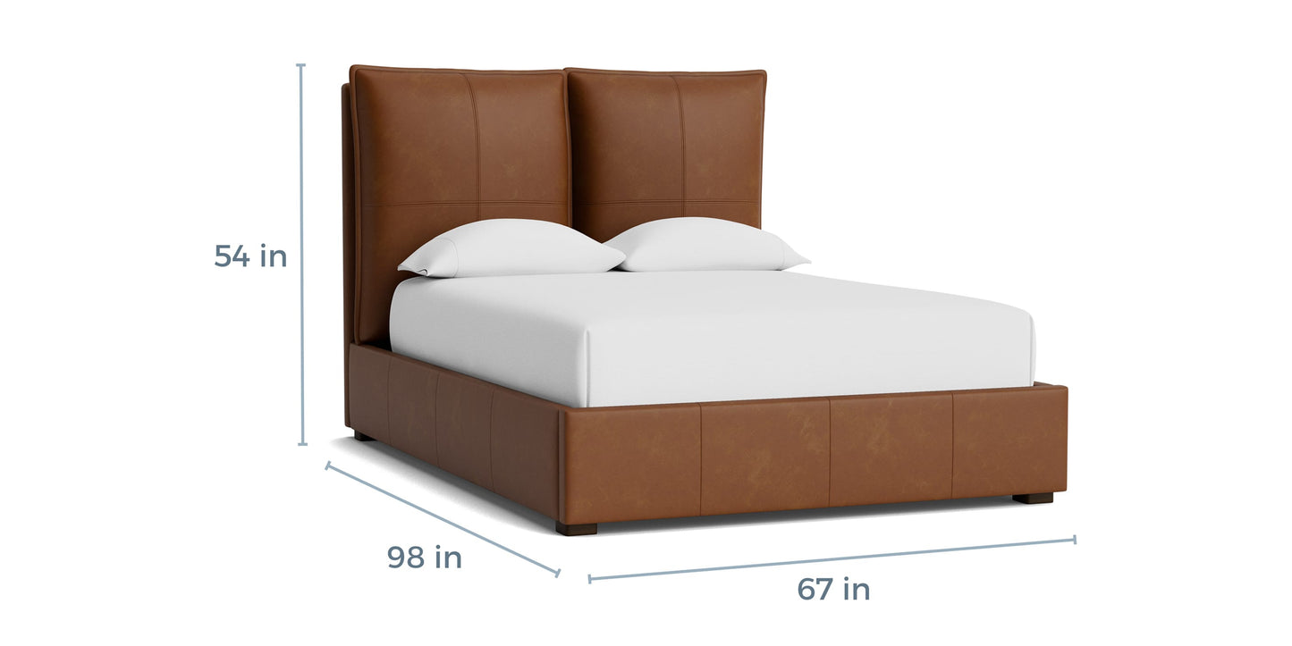 Greer Leather Upholstered Bed Bassett Bedroom Furniture