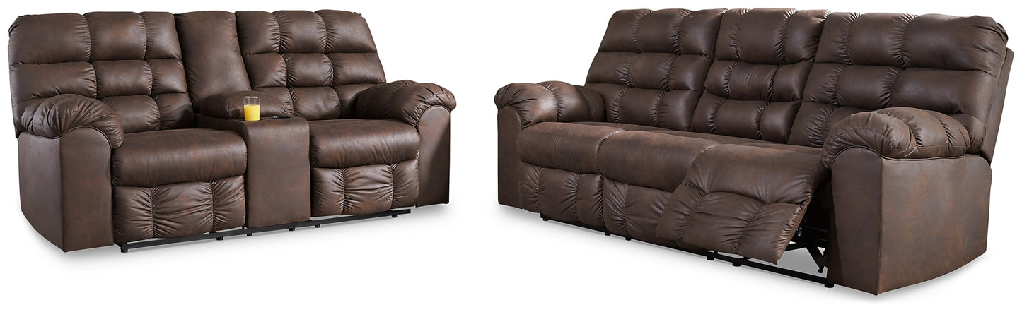 Derwin Reclining Sofa and Loveseat