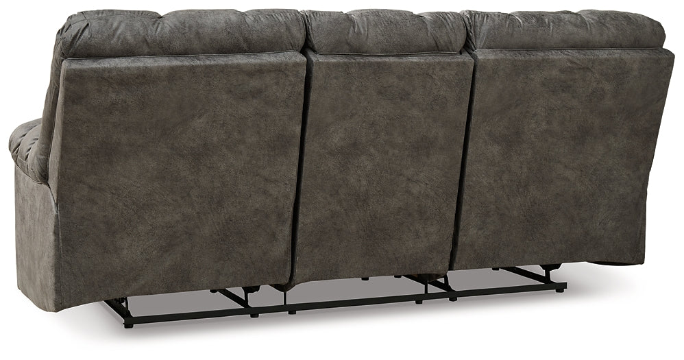 Derwin Reclining Sofa with Drop Down Table