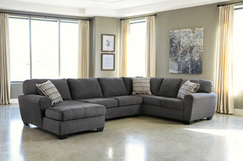 Ambee 3-Piece Sectional with Chaise — Weathered Slate Comfort Benchcraft® Living Room