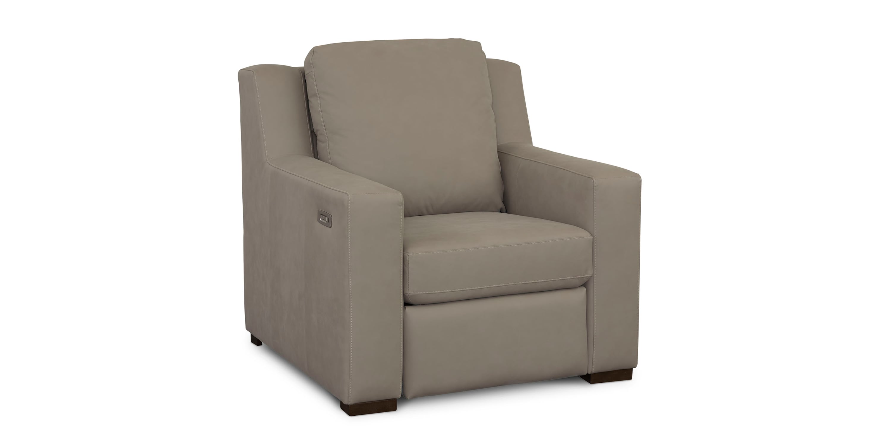 Somers Leather Track Arm Power Zero Gravity Wall Recliner Bassett