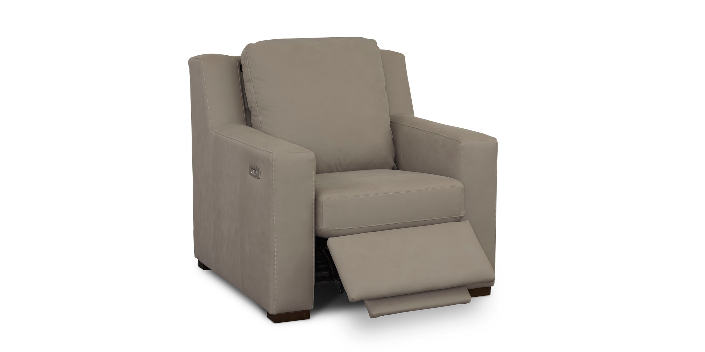 Somers Leather Track Arm Power Zero Gravity Wall Recliner Bassett