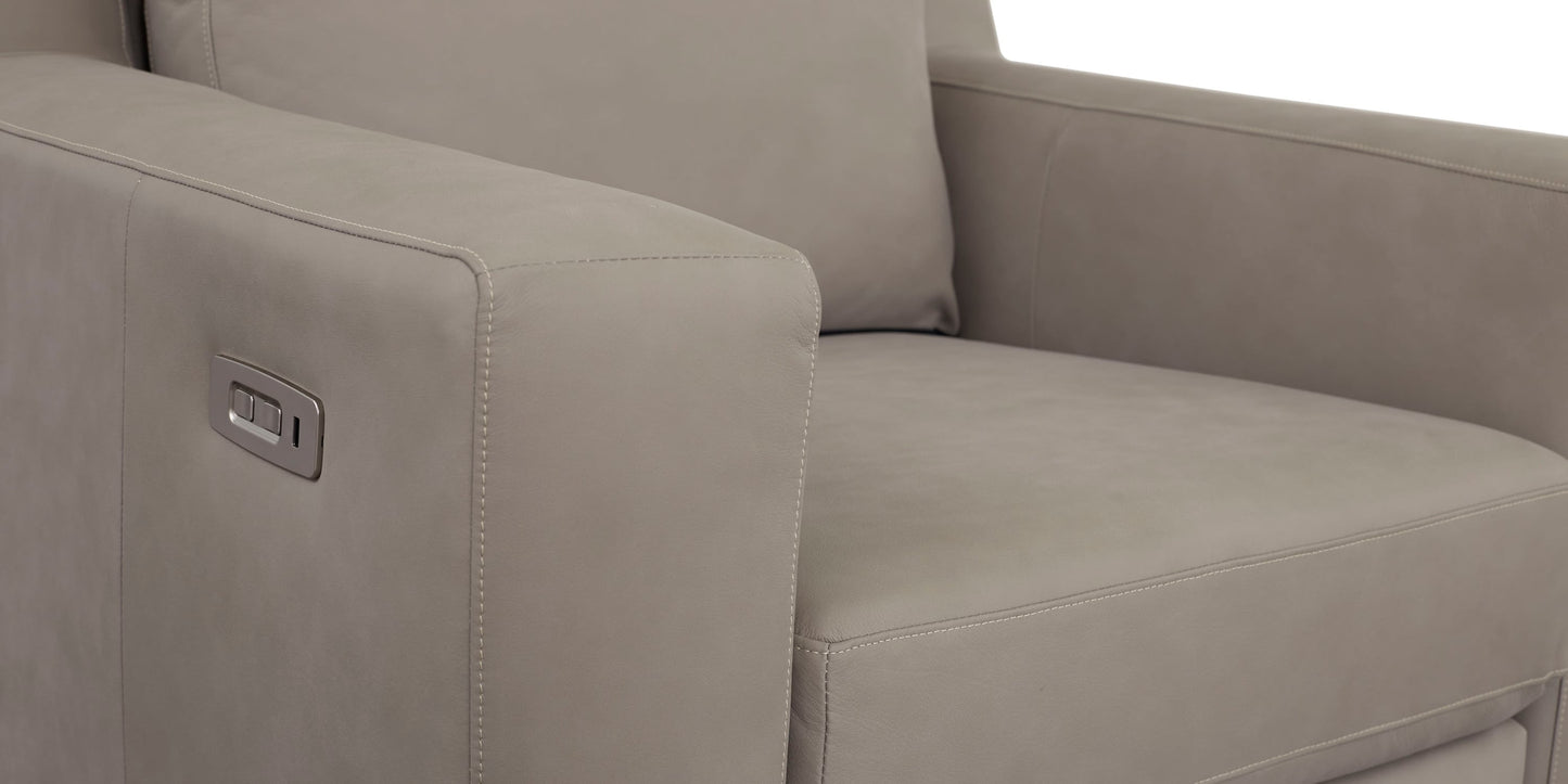 Somers Leather Track Arm Power Zero Gravity Wall Recliner Bassett