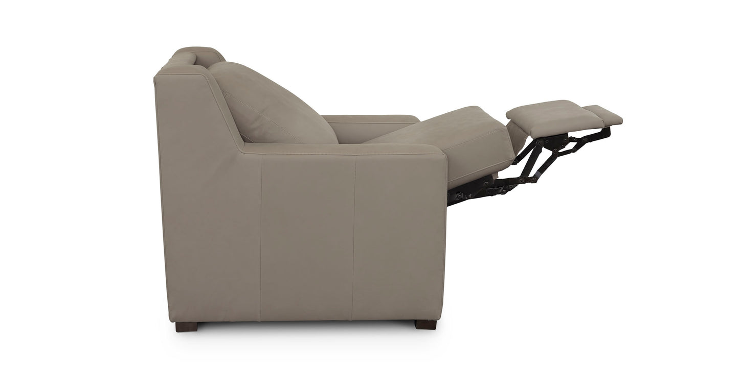 Somers Leather Track Arm Power Zero Gravity Wall Recliner Bassett