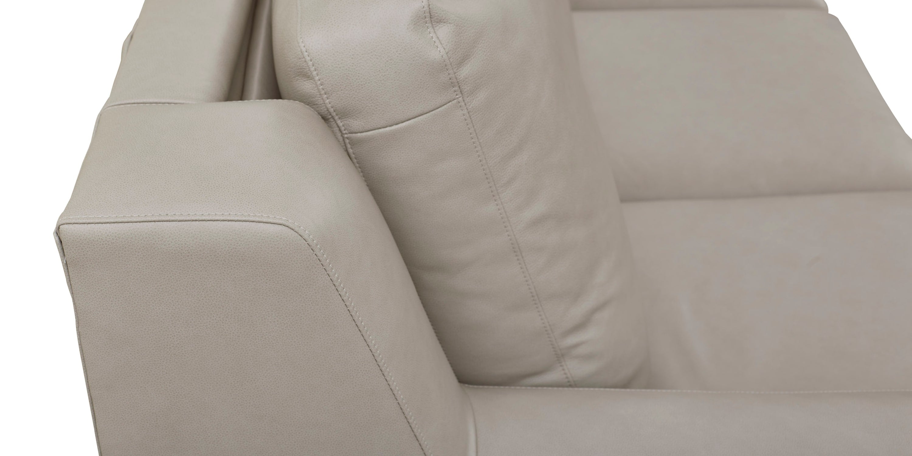 Somers Leather Track Arm Reclining Sofa Bassett