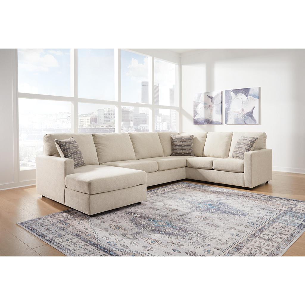 Edenfield 3-Piece Sectional — Linen Left Chaise Signature Design by Ashley® Living Room