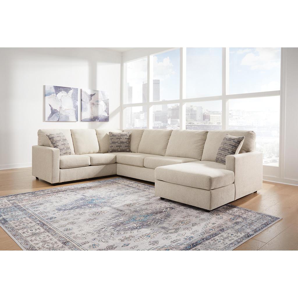 Edenfield 3-Piece Sectional — Linen Right Chaise Signature Design by Ashley® Living Room