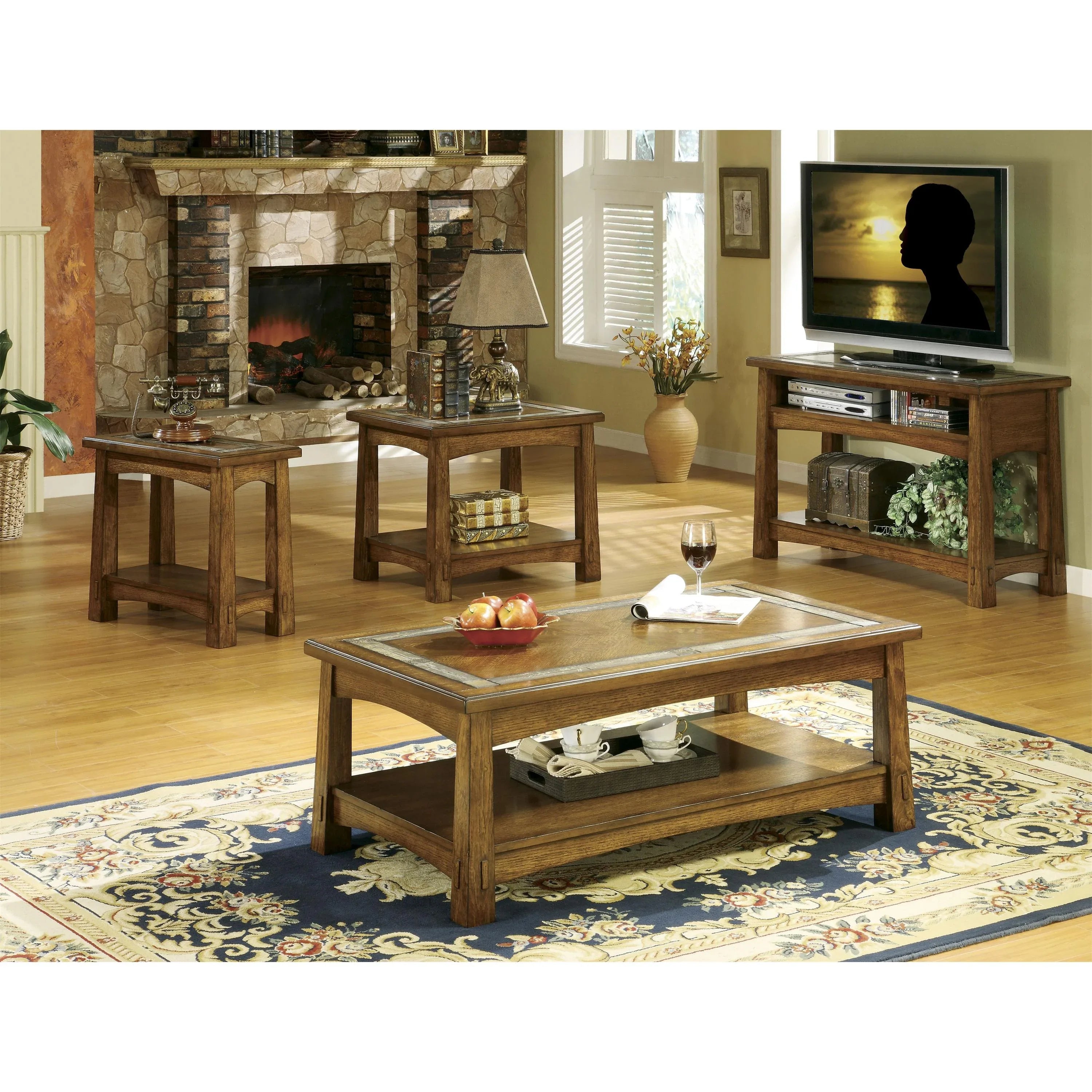 Craftsman Home Rect Cocktail Riverside Furniture Tables
