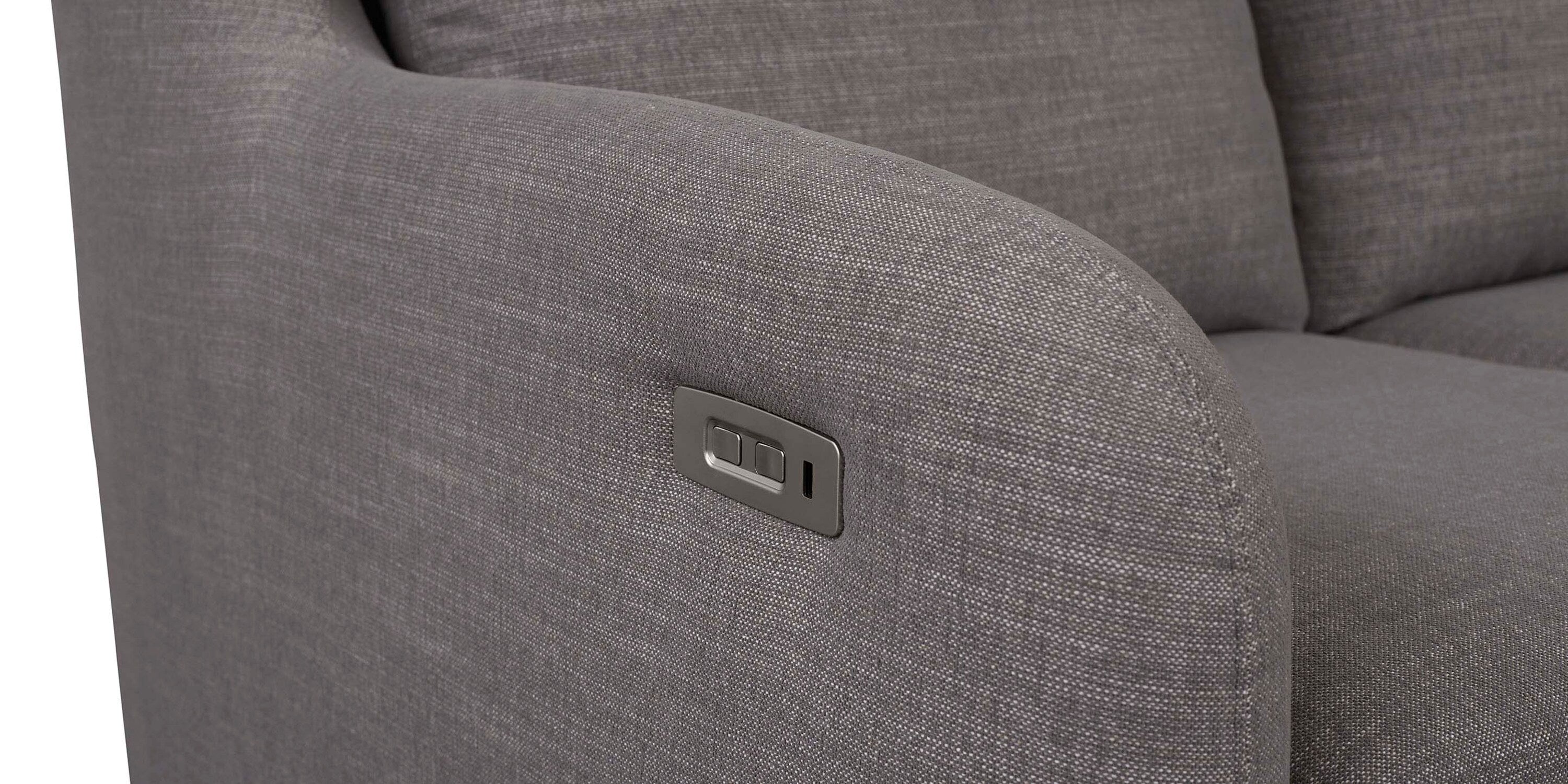 Wrenn Motion Reclining Sofa Heather Gay Chenille Bassett
