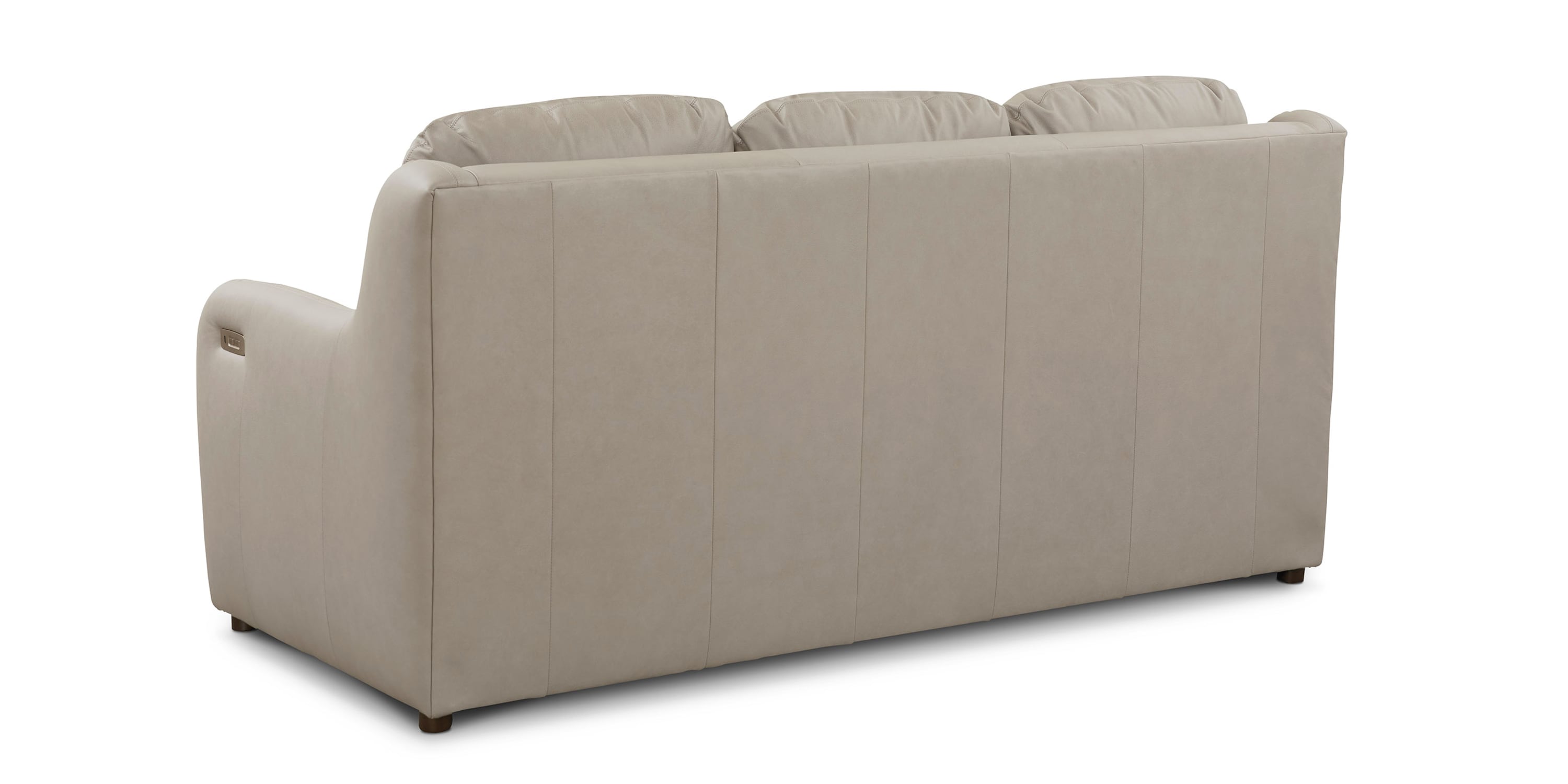 Wrenn Leather Reclining Sofa Tucson Dove Gray Bassett